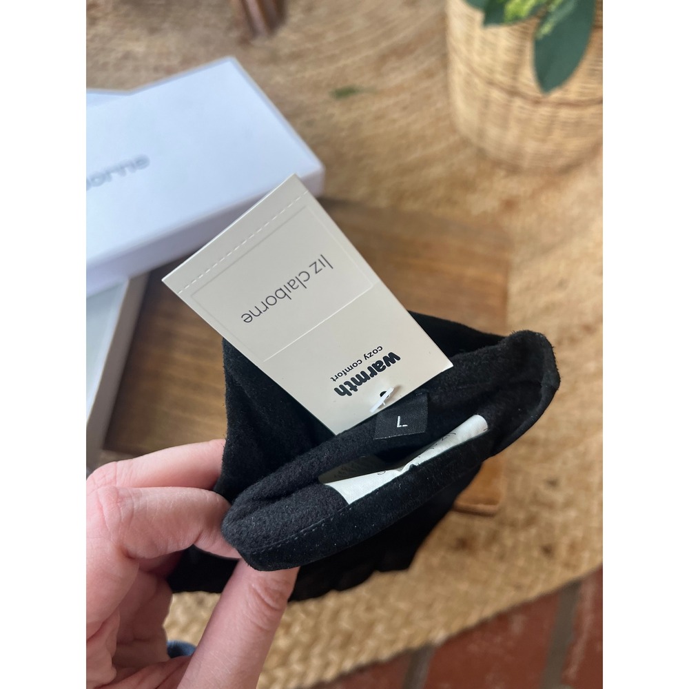 Vintage 90s Liz Claiborne Black Leather Gloves - Picture 5 of 6
